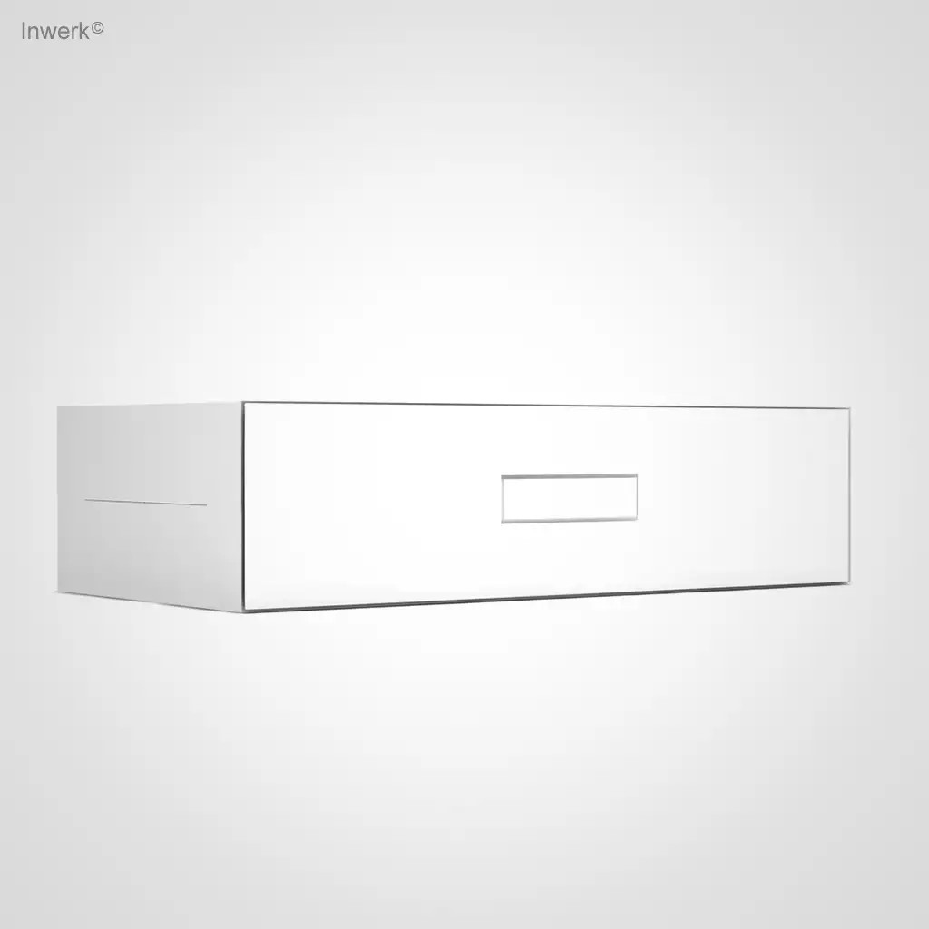 Masterbox® B 80 x H 20 cm mit Schublade, Weiss