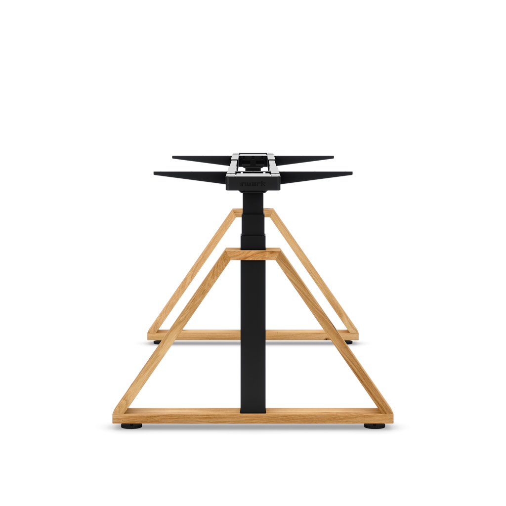 Höhenverst. Tischgestell Masterlift® Flex Loop-Edition, Holz Trapez, Schwarz