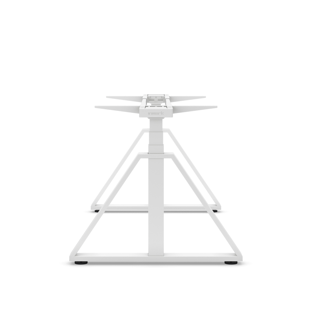 Masterlift® Flex höhenv. Schreibtisch-Gestell Loop Stahl Edition Trapez Weiss