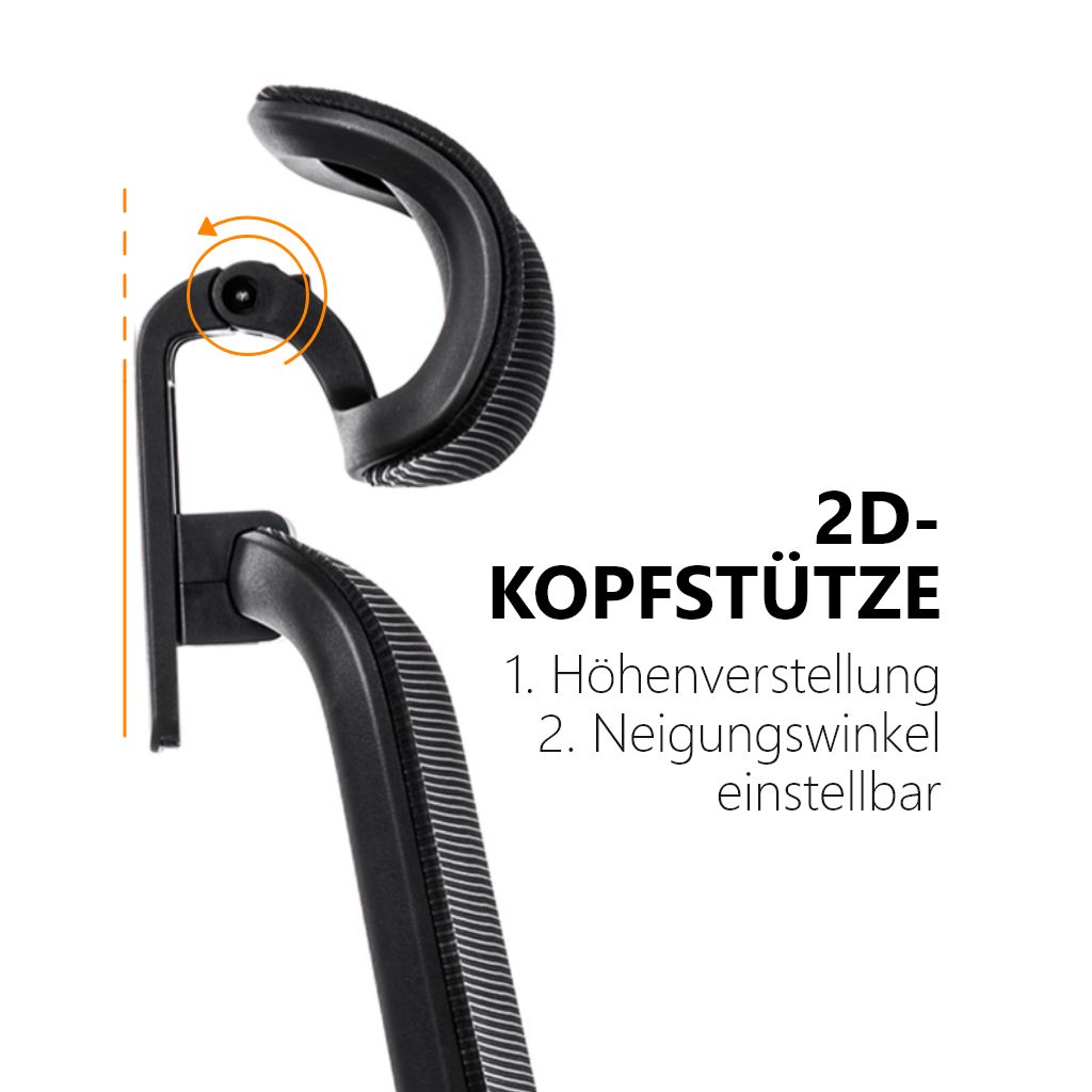 EcoChair 3 - Ergonomischer Bürostuhl, Schwarz