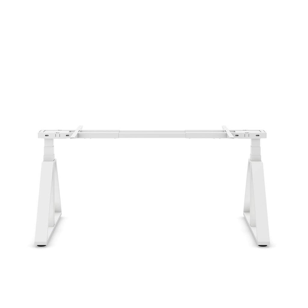 Masterlift® Flex höhenv. Schreibtisch-Gestell Loop Stahl Edition Trapez Weiss