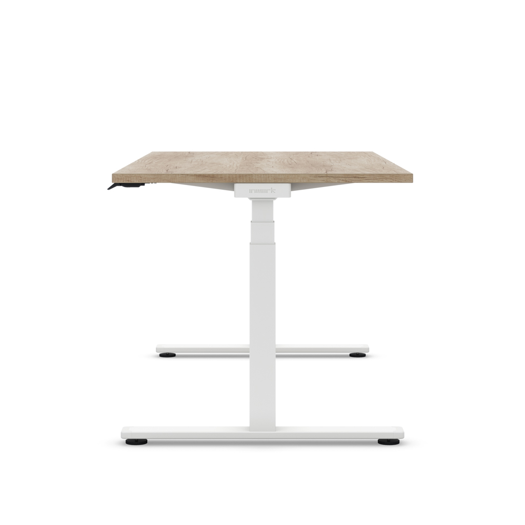 Höhenverstellbarer Schreibtisch Masterlift® Flex Light, Eiche Dekor/Weiss 180x80