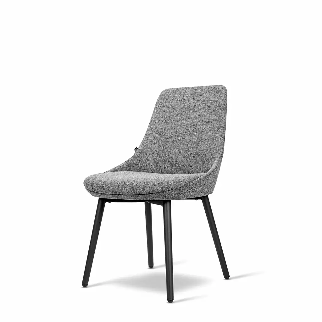 Inwerk Frankie 2 - Polsterstuhl, Stoff grau meliert