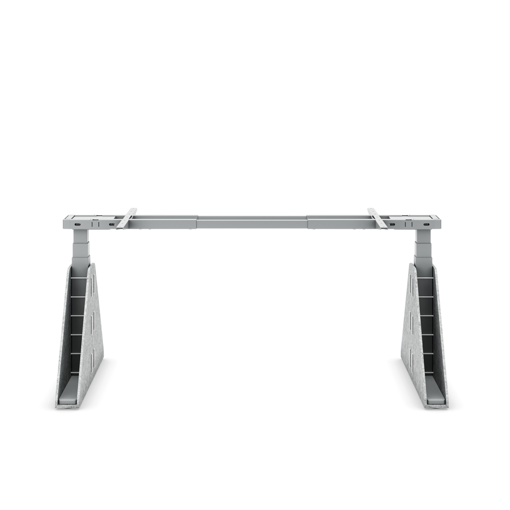Höhenverst. Tischgestell Masterlift® Flex Akustix®-Edition, Trapez Hellgrau, Silber