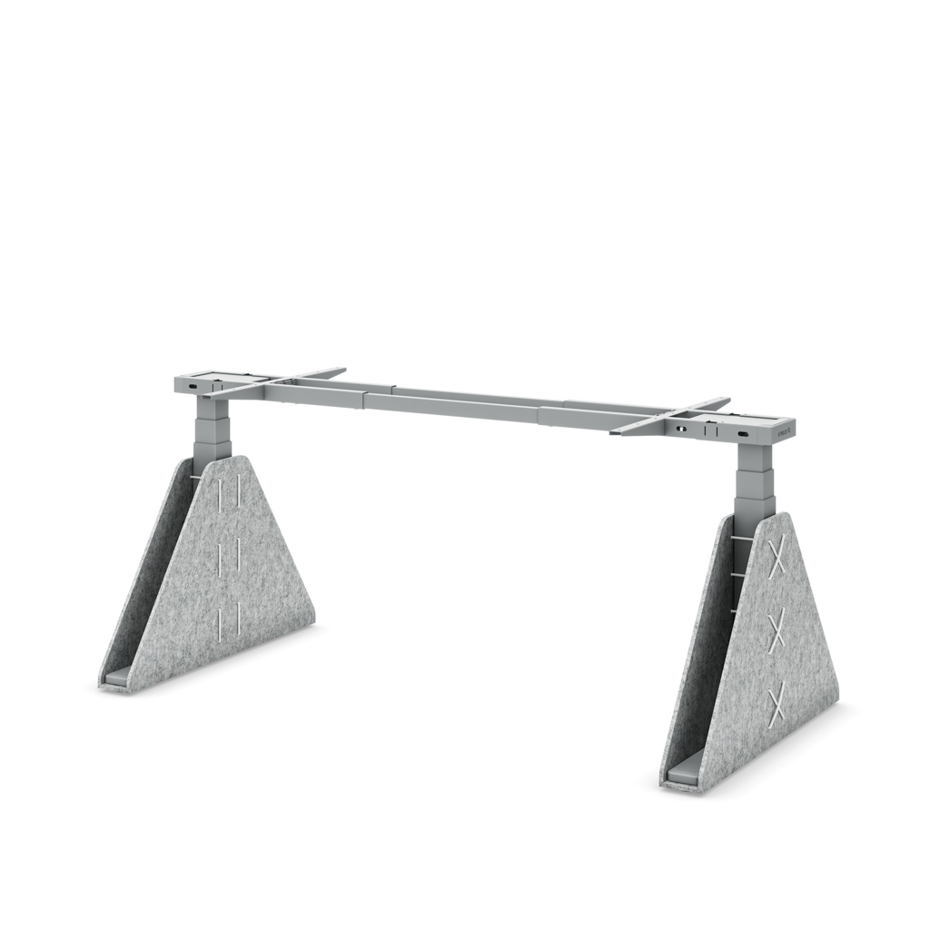 Höhenverst. Tischgestell Masterlift® Flex Akustix®-Edition, Trapez Hellgrau, Silber