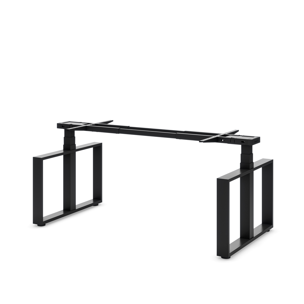 Masterlift® Flex höhenv. Schreibtisch-Gestell Loop Stahl Edition Rechteck Schwarz