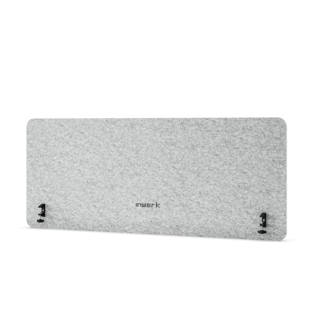 Akustik Tischtrennwand Akustix® pure Hellgrau 160x65