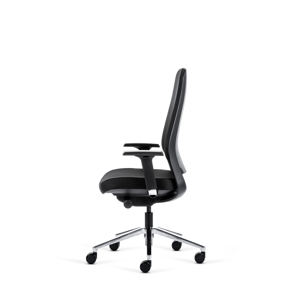 Teamo® Plush - Ergonomischer Bürostuhl, Vollpolster, Schwarz