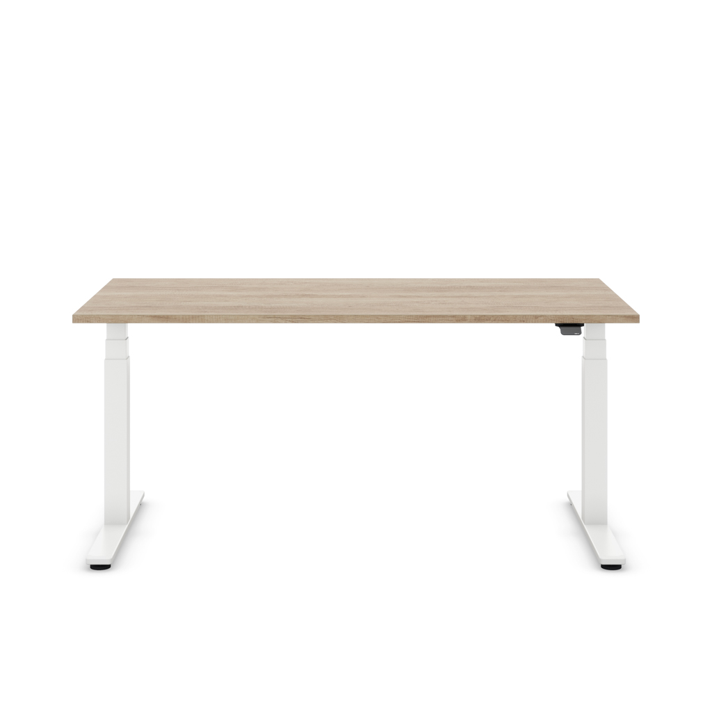 Höhenverstellbarer Schreibtisch Masterlift® Flex Light, Eiche Dekor/Weiss 180x80