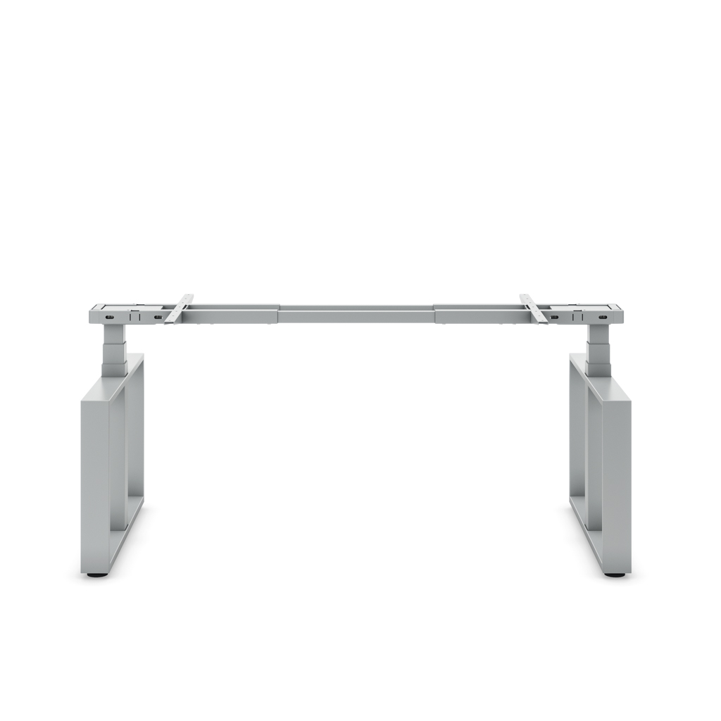 Masterlift® Flex höhenv. Schreibtisch-Gestell Loop Stahl Edition Rechteck Silber