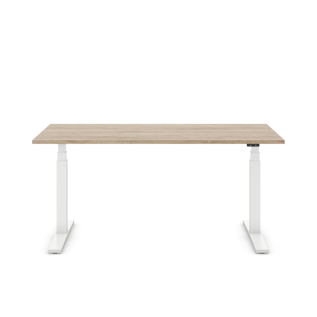 Höhenverstellbarer Schreibtisch Imperio® Lift Q2 Eiche Dekor/Weiss 160x80