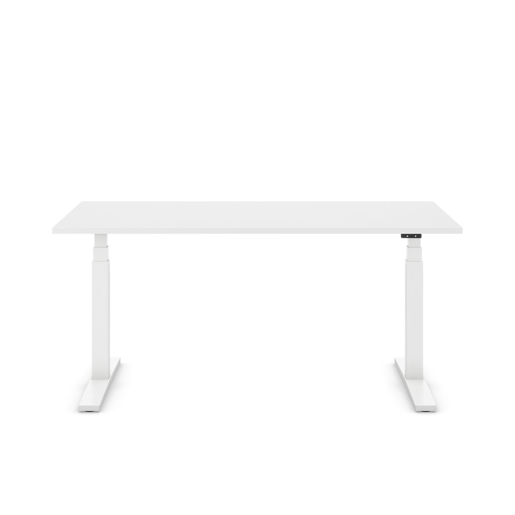 Höhenverstellbarer Schreibtisch Imperio® Lift Q2 Weiss Dekor/Weiss 180x80