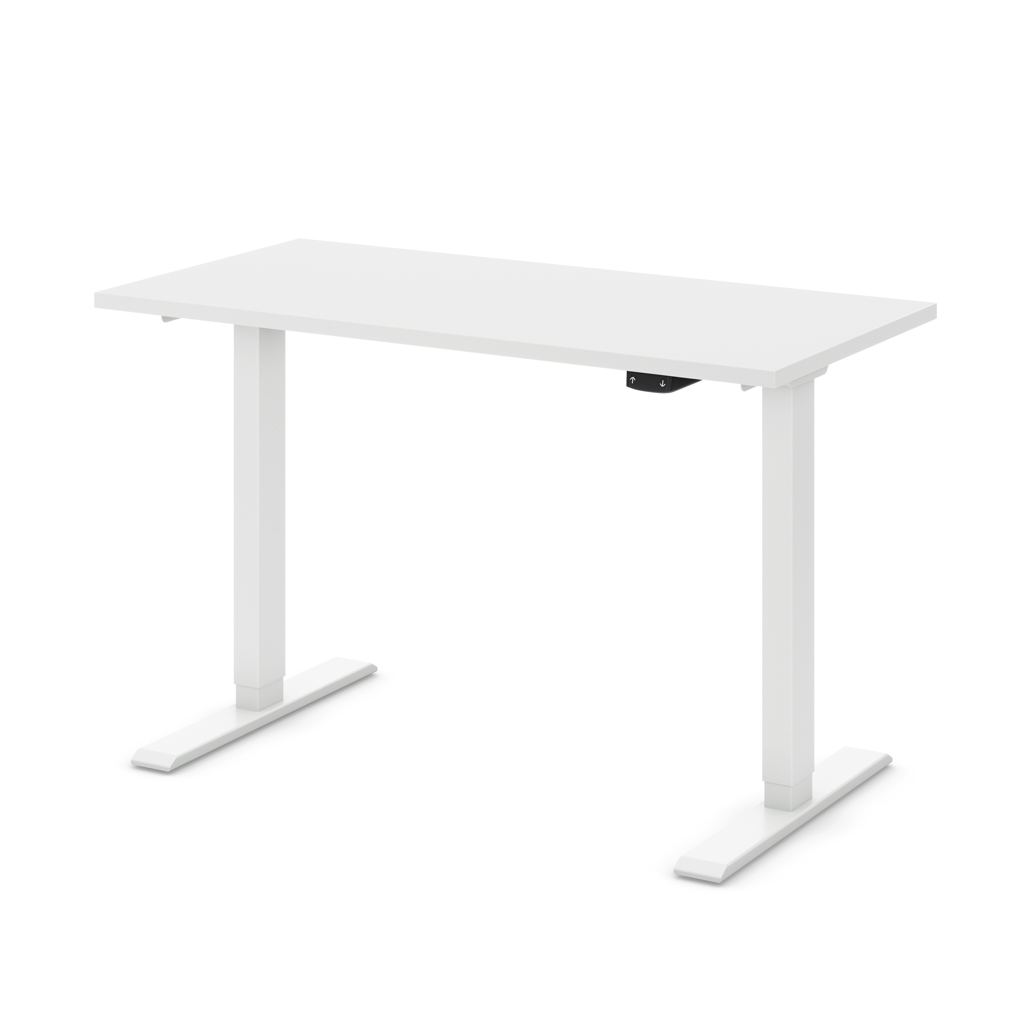 Höhenverstellbarer Schreibtisch Ecolift® Weiß Dekor/Weiß 118x58