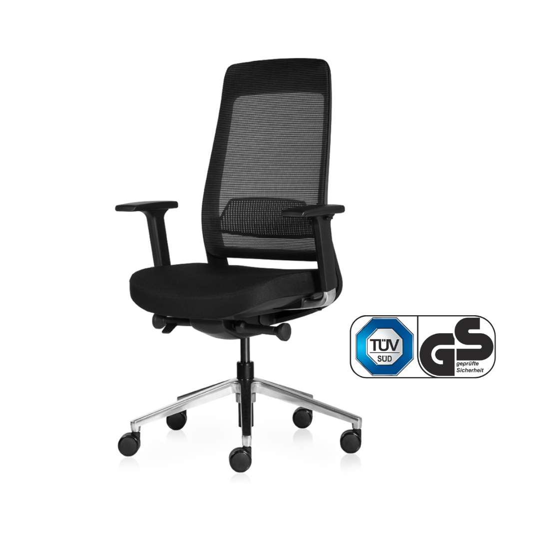 Inwerk Teamo® Original - Ergonomischer Bürostuhl, Schwarz