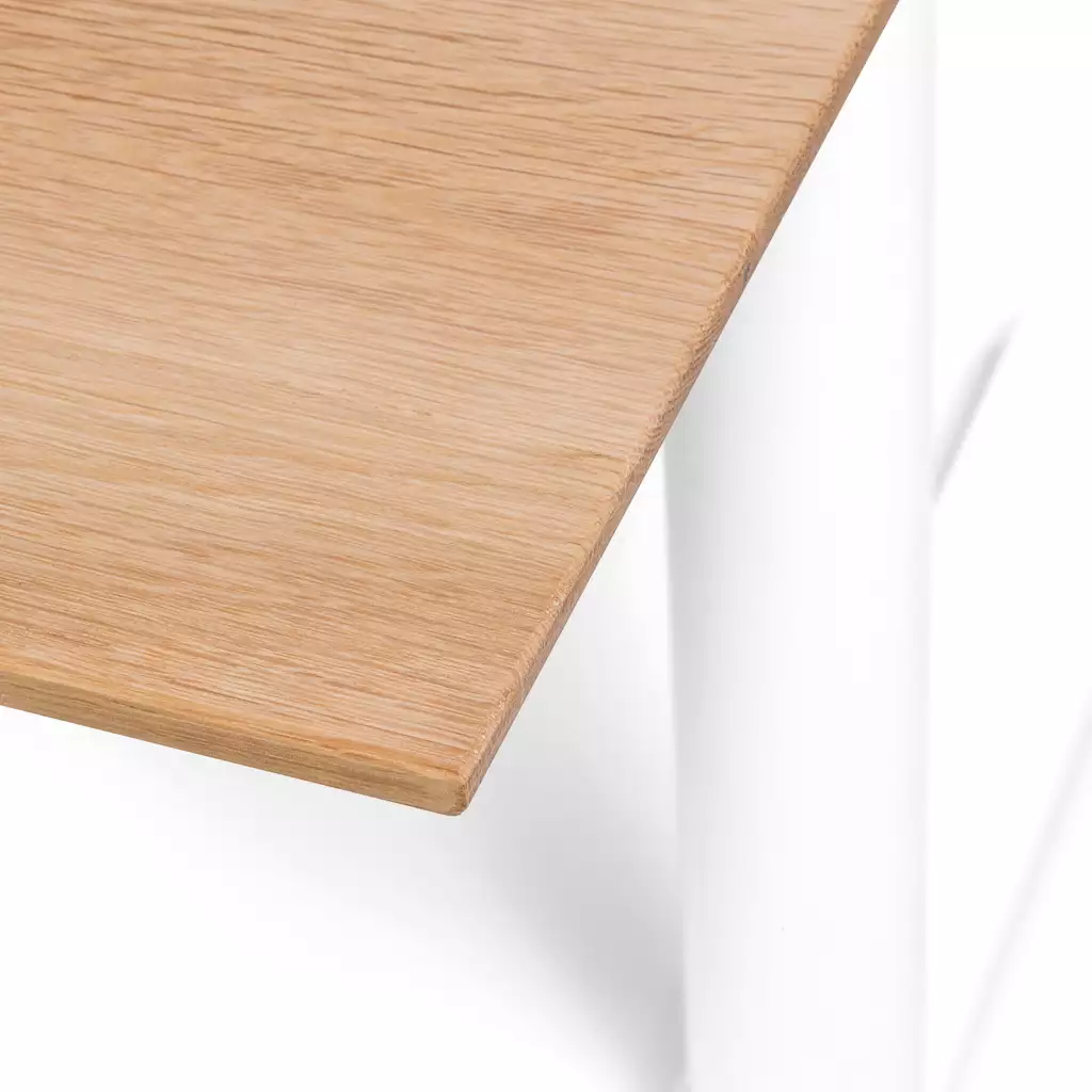 Massivholz Tischplatte Eiche Inwerk – Schweizer Kante, 180x80