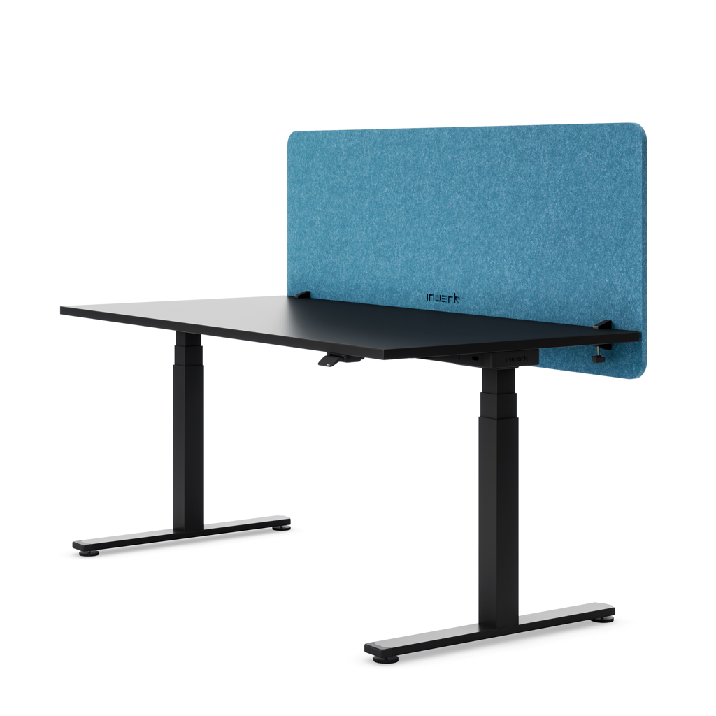 Akustik Tischtrennwand Akustix® pure Dunkelblau 180x65