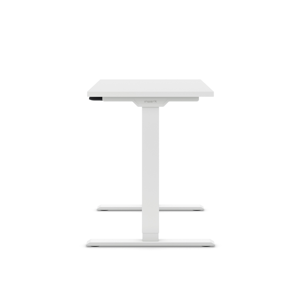 Höhenverstellbarer Schreibtisch Ecolift® Weiß Dekor/Weiß 118x58