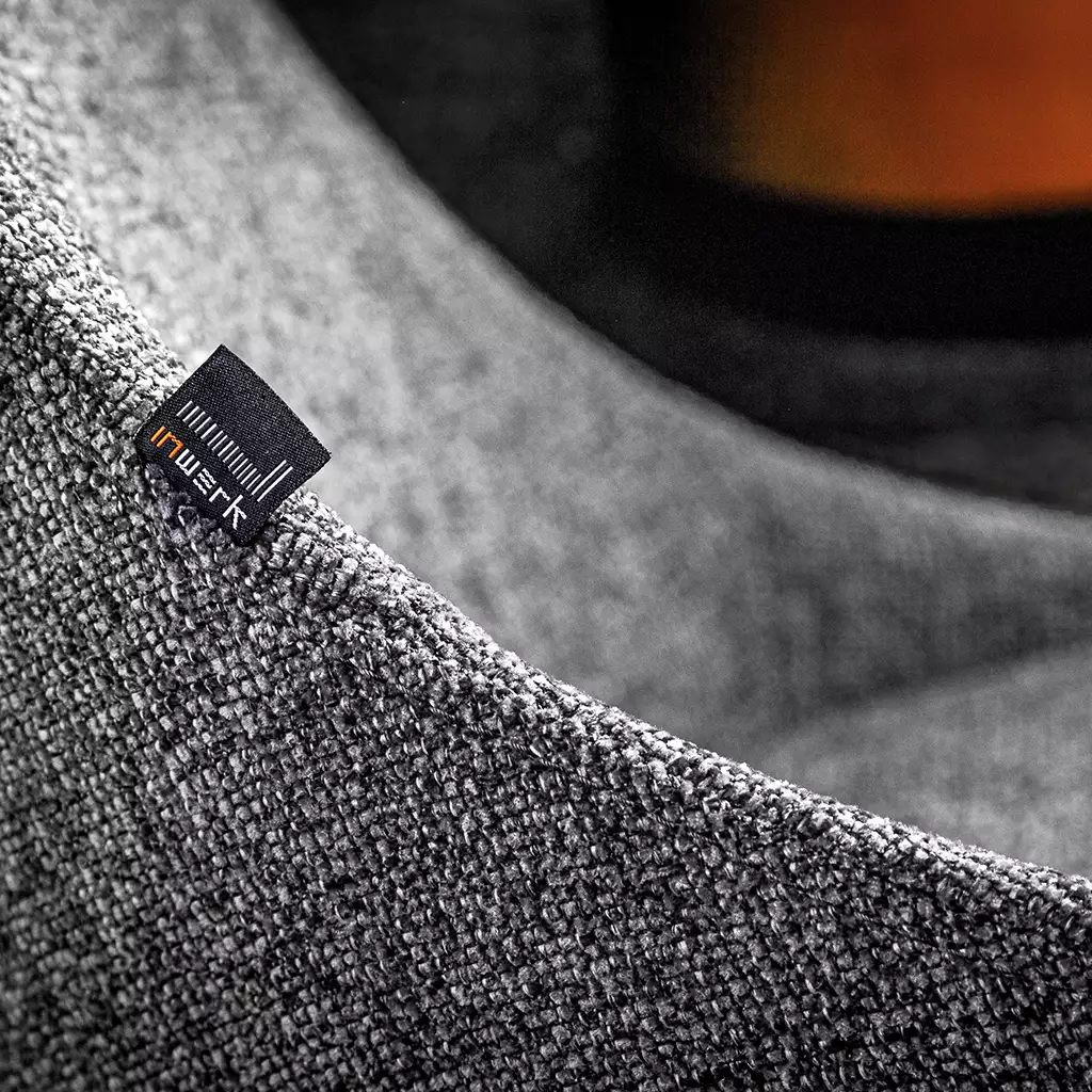 Inwerk Frankie 2 - Polsterstuhl, Stoff grau meliert