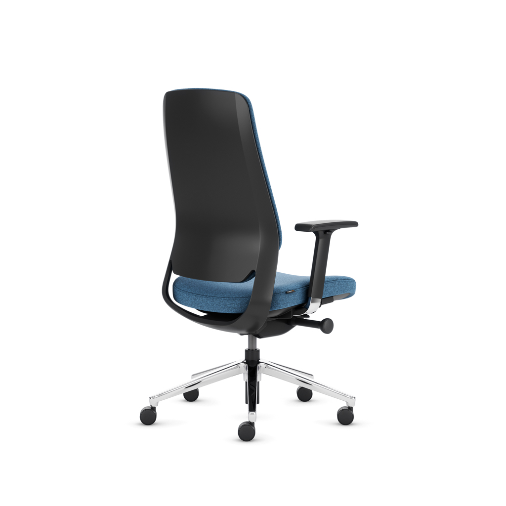 Teamo® Plush - Ergonomischer Bürostuhl, Vollpolster, Schwarz/Blau