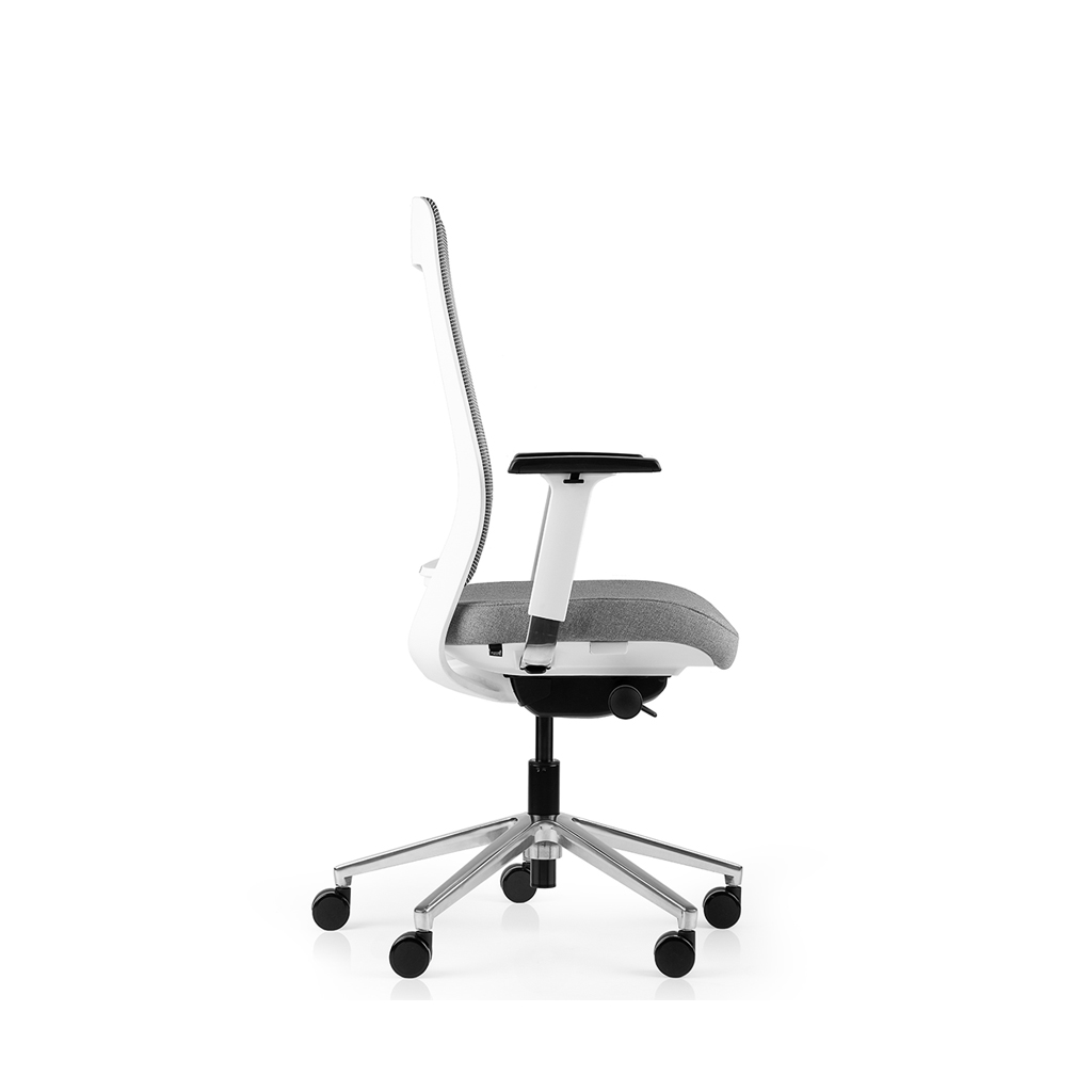 Inwerk Teamo® Original - Ergonomischer Bürostuhl, Weiß/Grau
