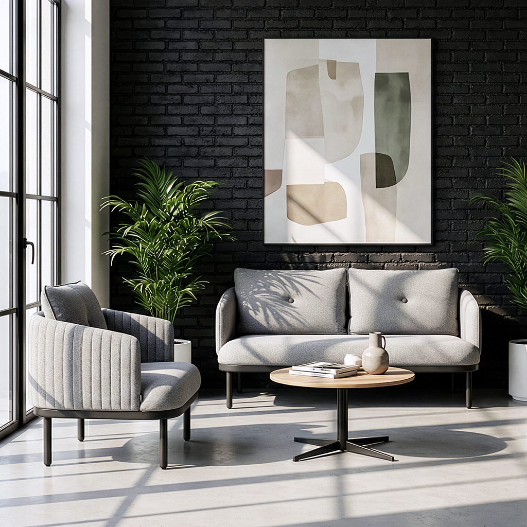 2-Sitzer Sofa EcoLounge, grau